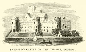 Château de Baynard sur la Tamise, Londres - English School