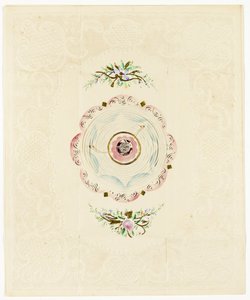 Sois à moi, vers 1830 (impression en couleur, valentin avec bordure en dentelle) - English School