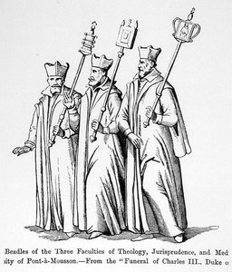 Bedeaux des trois facultés de théologie, de jurisprudence et de médecine, de l