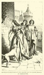 Béatrice de Moreville et ses servantes sur la Terrasse des Dames de Chas Chateil - English School