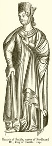 Béatrix de Souabe, reine de Ferdinand III, roi de Castille. 1234 - English School