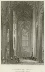 Cathédrale de Beauvais, vue du transept nord (gravure) - English School