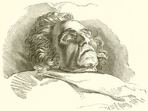 Beethoven sur son lit de mort - English School