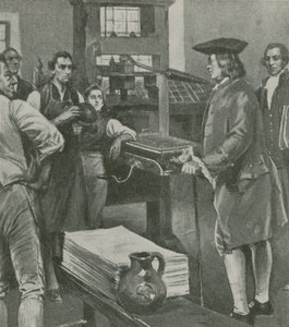 Benjamin Franklin rendant visite à l