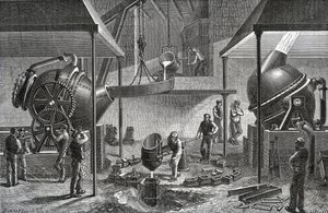 Procédé Bessemer, aciérie, Sheffield - English School