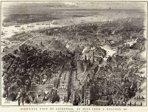 Vue aérienne de Liverpool