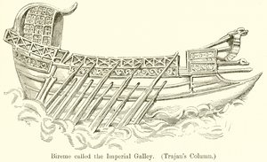 Birème appelée la Galère Impériale (Colonne Trajane) - English School