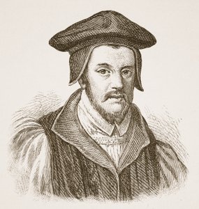 Évêque Jewel, illustration de The Church of England: A History for the People par H.D.M. Spence-Jones - English School