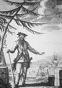 Barbe Noire le pirate (gravure) - English School