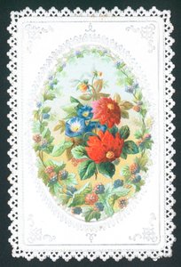 Mûres et fleurs, carte - English School