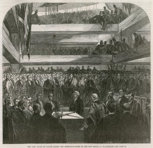 Pont de Blackfriars. Cérémonie de pose de la première pierre, 20 juillet 1865 - English School