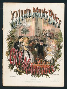 Colin-maillard, quadrille par C H R Marriott, couverture de musique de feuilleton victorienne - English School