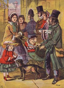 Mendiant aveugle (lithographie couleur) - English School