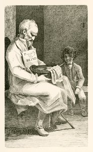 Homme aveugle, qui n