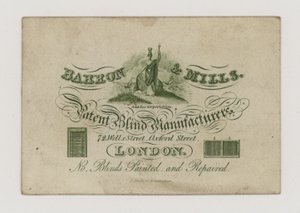 Fabricants de stores, Barron et Mills - English School