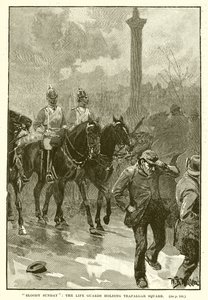 Dimanche sanglant : Les gardes à cheval tenant Trafalgar Square - English School