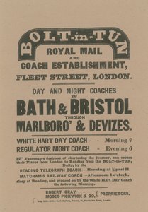 Établissement de la poste royale et des diligences de Bolt-in-Tun - English School