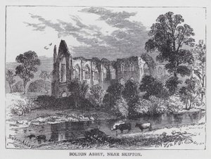 Abbaye de Bolton, près de Skipton (gravure) - English School