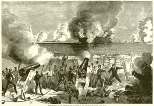 Bombardement de Fort Sumter par les batteries des États confédérés, 13 avril 1861 - English School