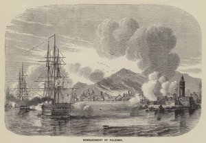 Bombardement de Palerme (gravure) - English School