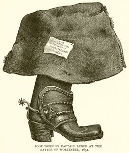 Botte portée par le capitaine Lench à la bataille de Worcester, 1651