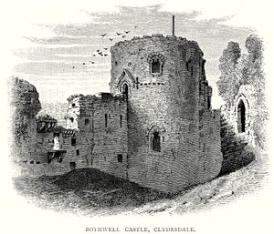 Château de Bothwell, Clydesdale (gravure) - English School