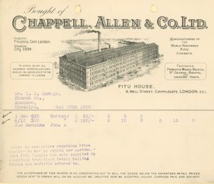 Acheté de Chappell Allen & Co Ltd