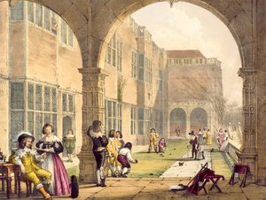 Bols sur la terrasse à Bramshill en 1600, de l