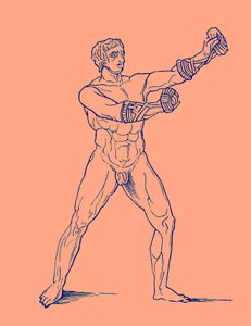 Boxeur, illustration pour Olympia par Adolf Boetticher, 1886 - English School