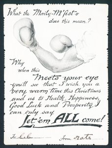 Gants de boxe, Carte de Noël - English School