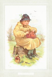 Garçon sur le point de déjeuner à la campagne - English School