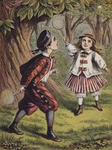 Garçon et fille jouant avec une batte et une balle - English School