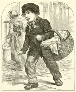 Garçon avec panier (gravure) - English School