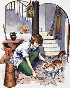 Garçon avec chat - English School