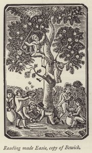 Garçons cueillant des pommes - English School