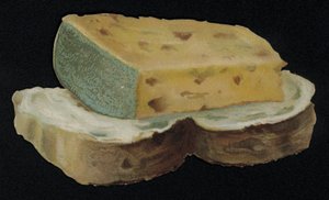 Carte de vœux en forme de pain et de fromage - English School