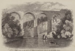Pont sur la rivière Wear sur la branche Durham et Bishop-Auckland du chemin de fer du Nord-Est - English School
