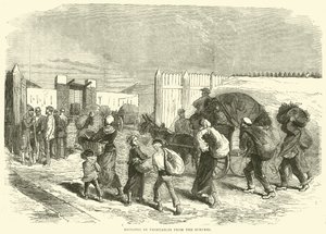 Apport de légumes des banlieues, octobre 1870 - English School