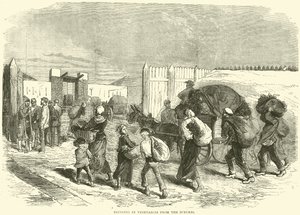 Apport de légumes des banlieues, octobre 1870 - English School