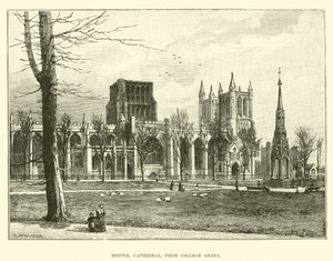 Cathédrale de Bristol, depuis College Green - English School