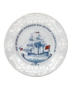 Assiette Delft de Bristol, probablement Richard Frank de Redcliffe - English School