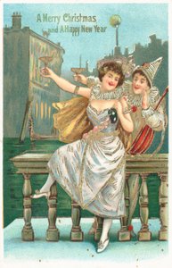Carte de Noël et de Nouvel An britannique - English School