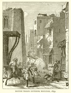 Troupes britanniques entrant à Moultan, 1849 - English School