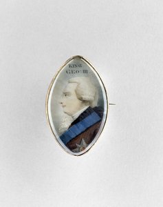 Broche avec portrait du roi George III, vers 1770 - English School