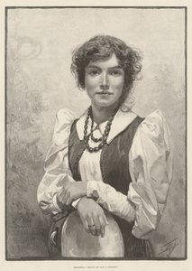 Brunetta (gravure) - English School