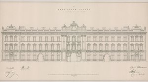 Palais de Buckingham, Élévation de la Façade Est - English School