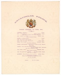 Concert au palais de Buckingham, 13 juin 1890 - English School