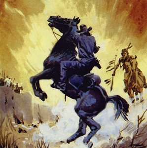 Buffalo Bill a combattu Yellow Hand, chef des Cheyennes