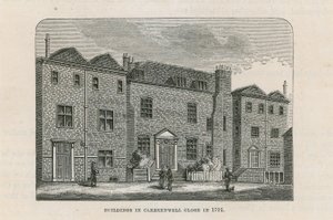 Bâtiments à Clerkenwell Close en 1791