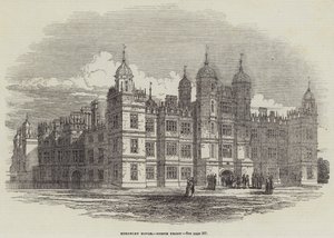 Burghley House, façade nord - English School